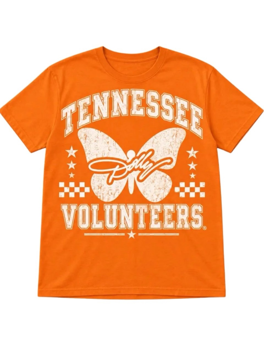 Orange Tennessee Volunteers Butterfly Graphic Tee